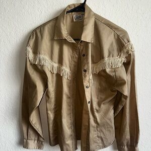 Circle T Beige Fringe Shirt